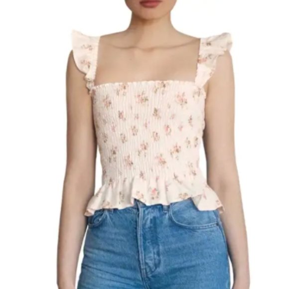 Reformation Junebug Ruffle Sleeveless Linen Top - Picture 5 of 5